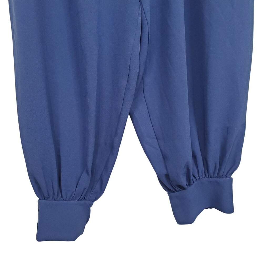 Melissa McCarthy NEW 1X Pants Flowy Cropped Capri Button Cuff Elastic Waist Hems - Picture 4 of 12